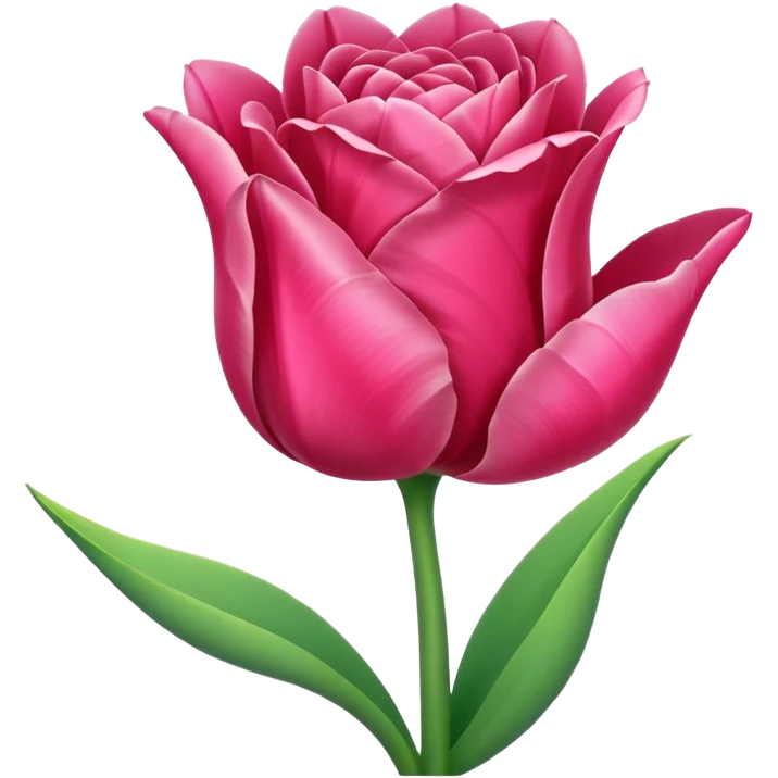 Tulip rose emoji