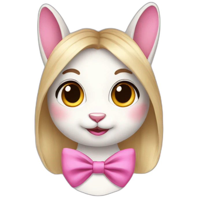 Coquette bunny emoji