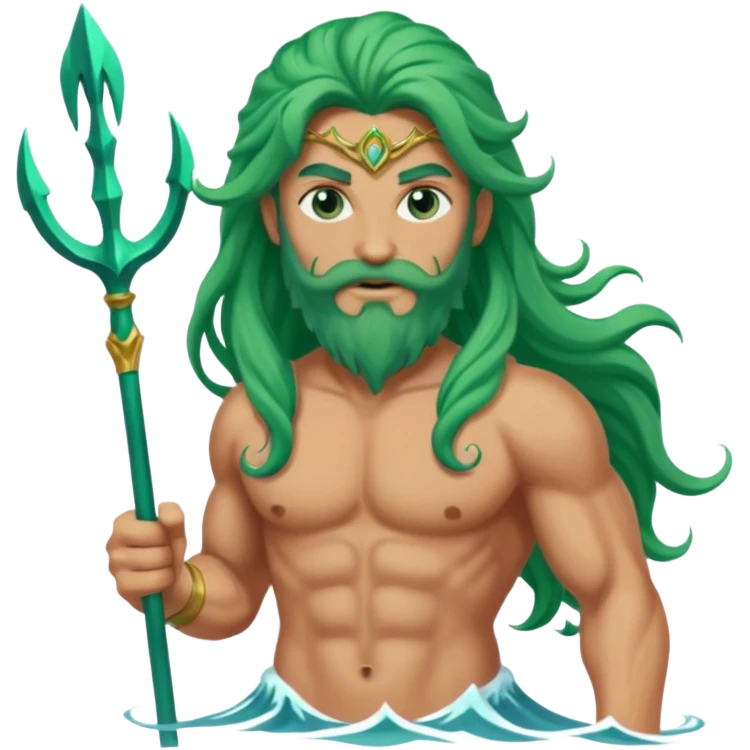 front view Poisedon emoji