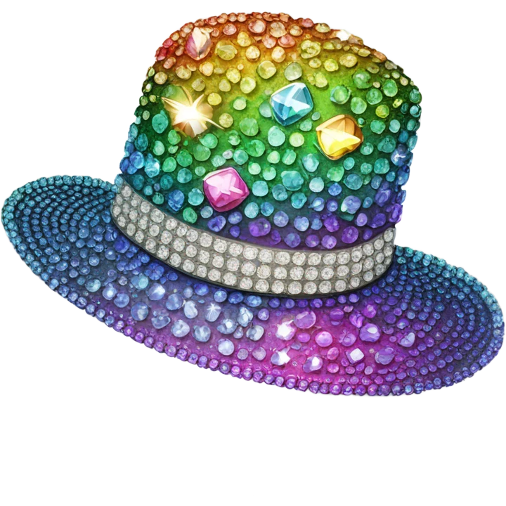 bedazzled hat emoji