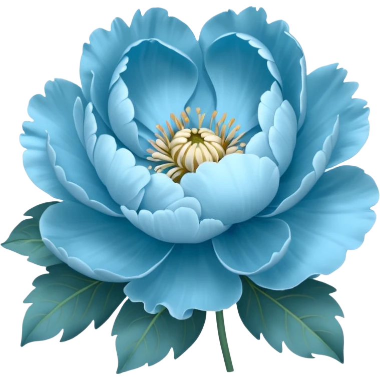 light blue peonies emoji