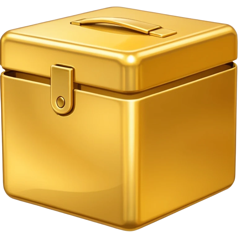 Clean Gold box direct frontal view emoji