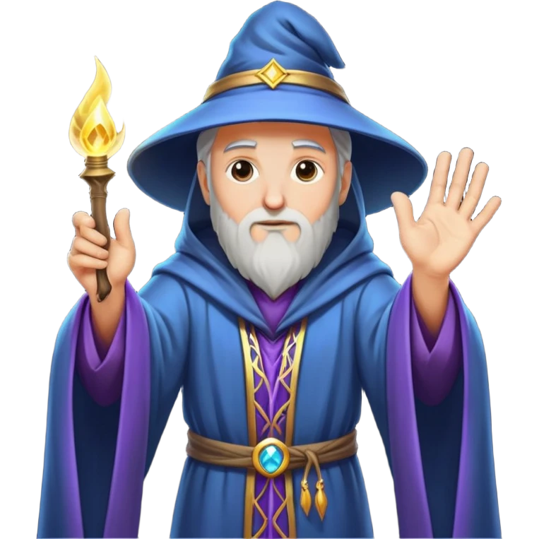 Wizard casting spells emoji