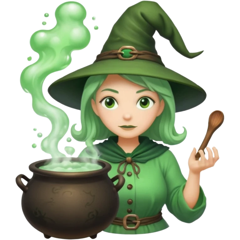 green witch cooking potion emoji