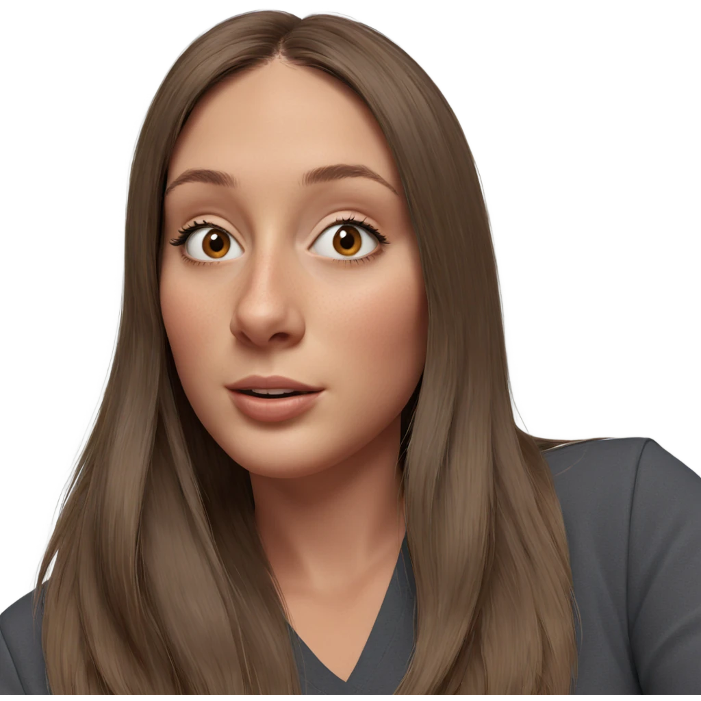brown haired girl portrait emoji