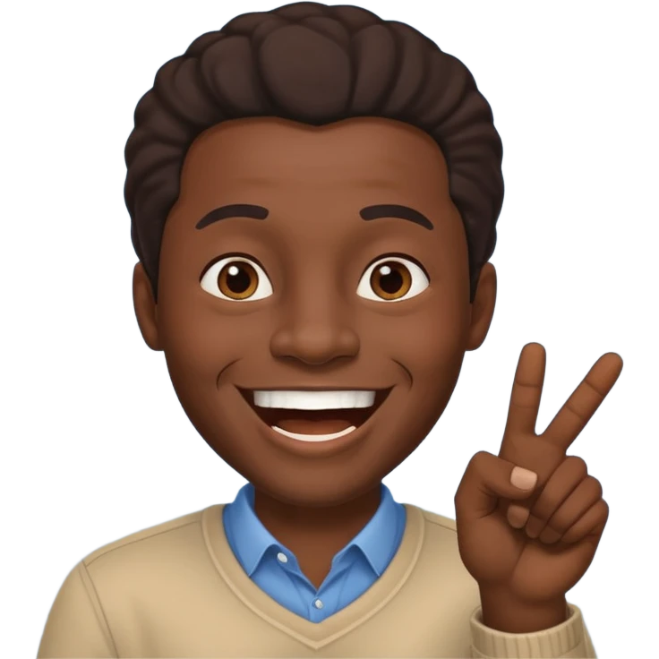 African man pointing and laughing emoji