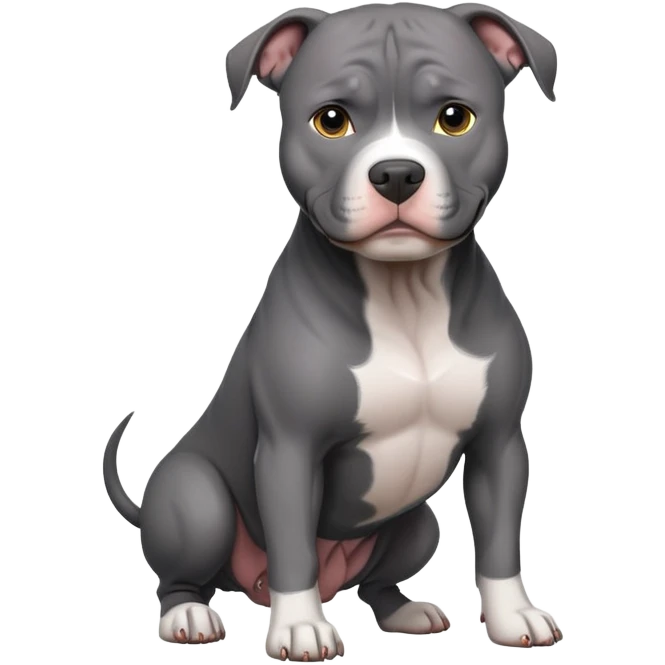 dark grey pitbull dog emoji
