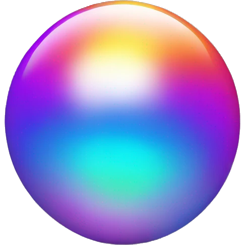 big colourful and shiny orb emoji