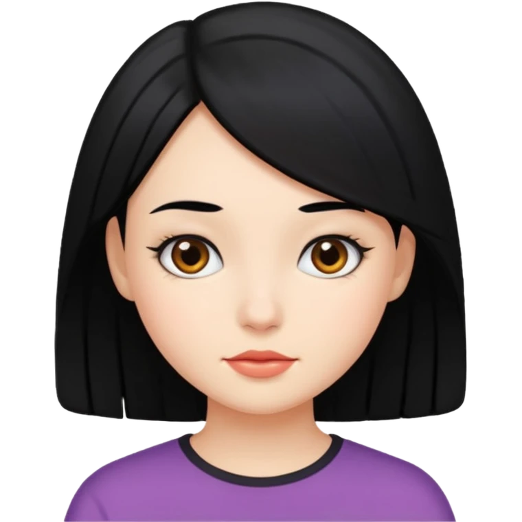 Emoji de chica con pelo negro emoji