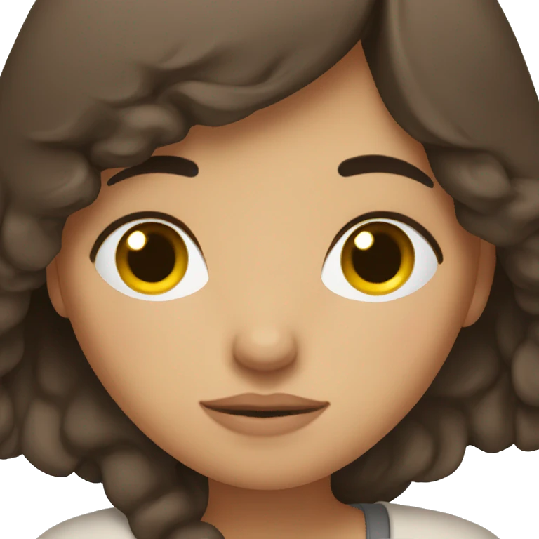 Sleepy brunette emoji