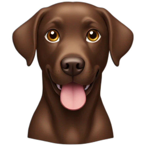 Labrador Retriver chocolate color very playing videogame emoji