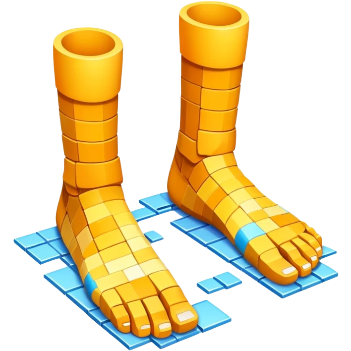 Pixelated feet emoji