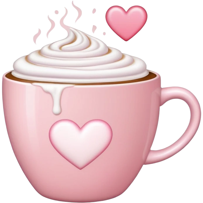 Aesthetic light pink coffee  emoji