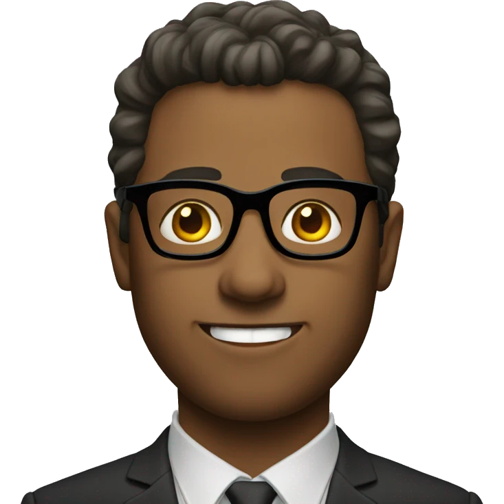 Bold man with glasses emoji