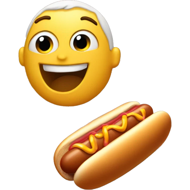 Eating hot dog in sauna emoji