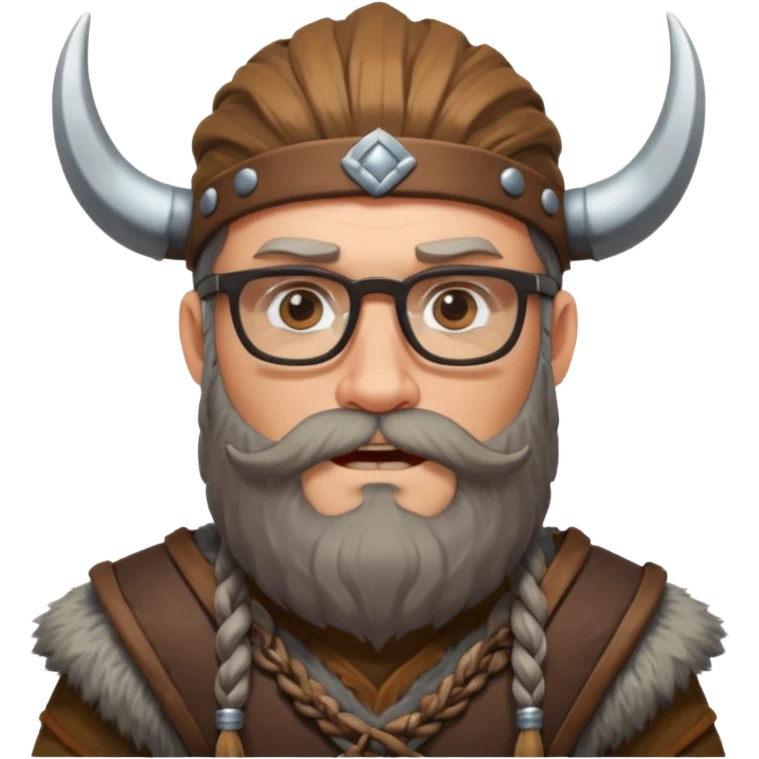 Glasses-Wearing wild viking emoji