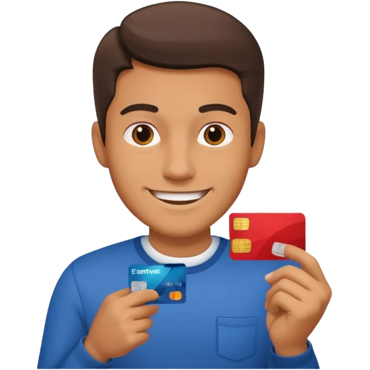man with debit card emoji
