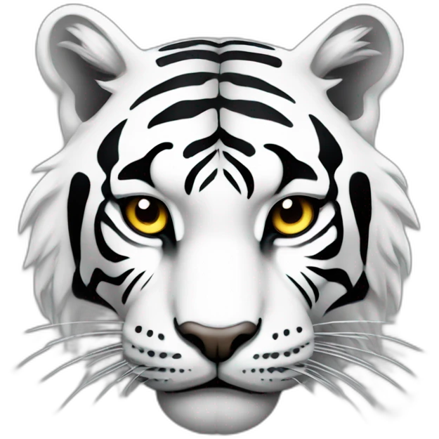 White with gray stripes tiger evil emoji