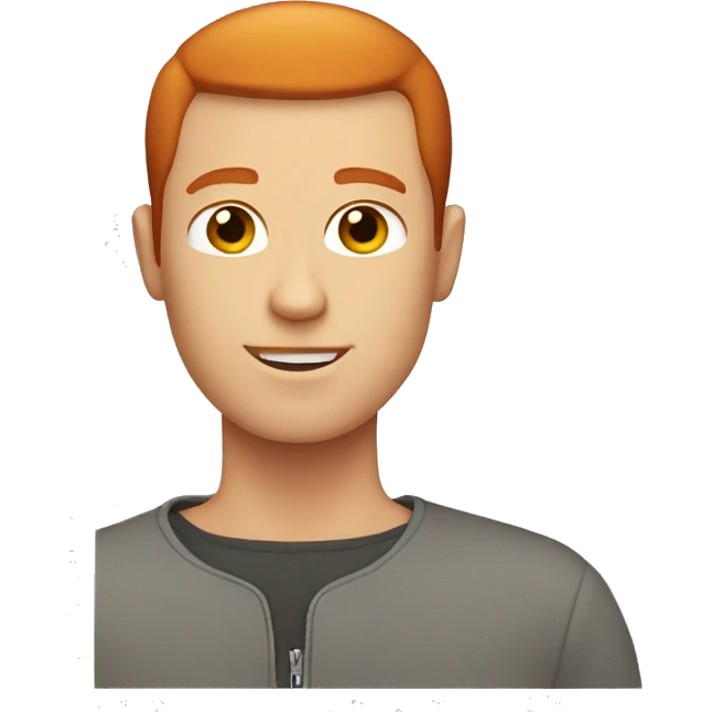 Redhead guy with a buzz cut emoji