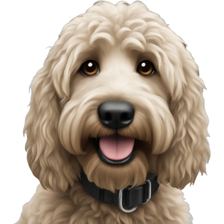 Black golden doodle emoji
