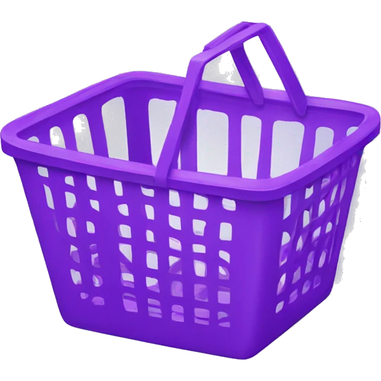 shopping basket violet emoji