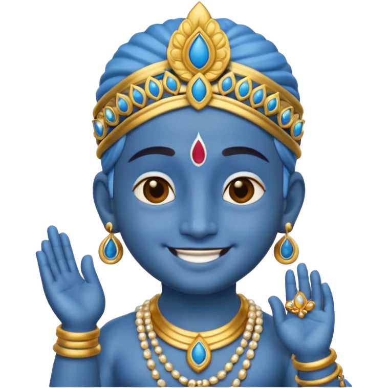 small emoji of god Krishna, which can used in  text massage  like we used other  emoji
