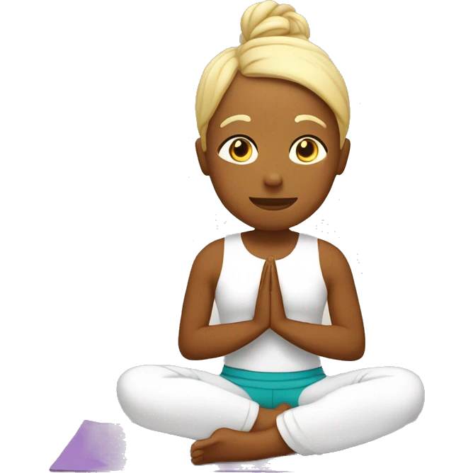 Creame un emoji de una persona haciendo Yoga emoji