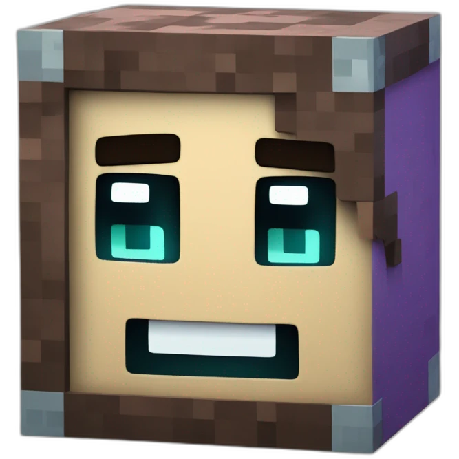 A Minecraft block in the ender to smile emoji