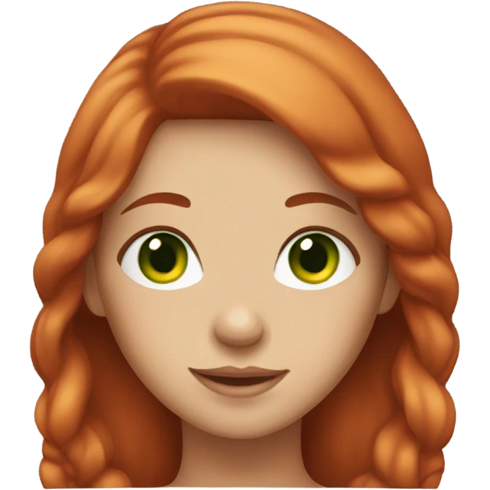 Red hair girl with green eyes emoji