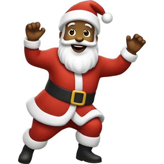 Santa clause dancing emoji
