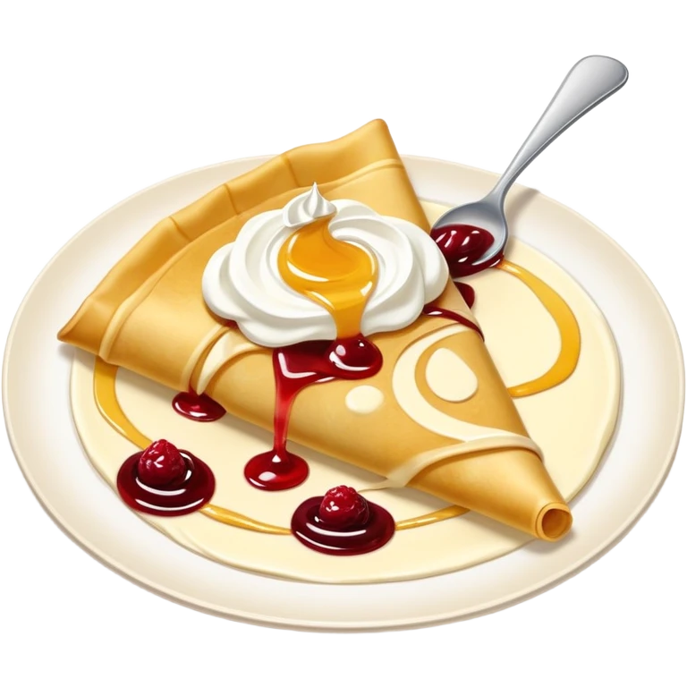 scandinavian crepes with jam and sour cream emoji
