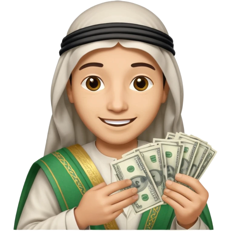 Un árabe con mucha plata  emoji