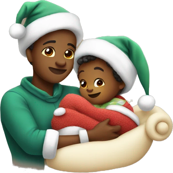 Cozy Christmas with baby emoji