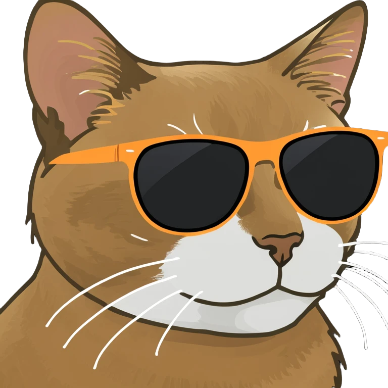 Cat with sunglasses emoji