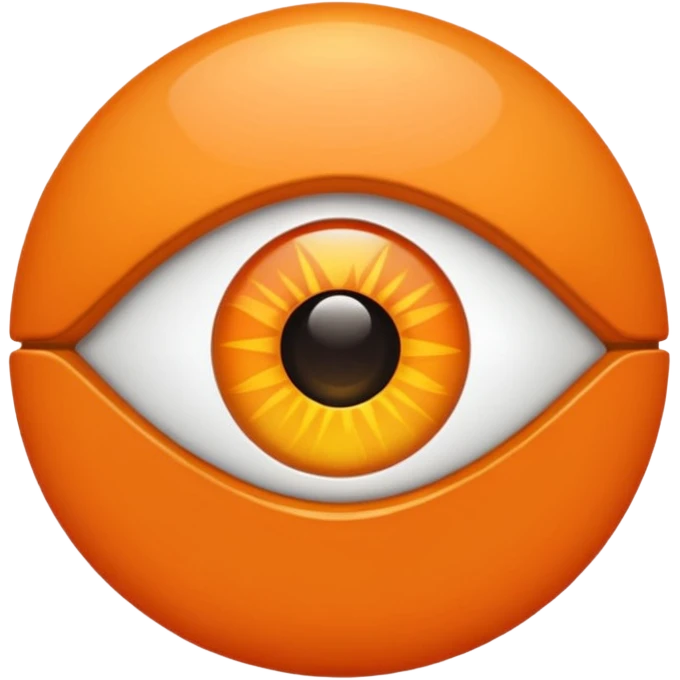 Ojo turco color naranja turco en color naranja emoji