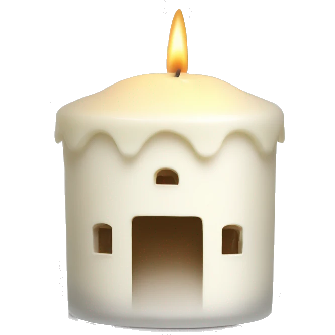 White barn vanilla candle  emoji