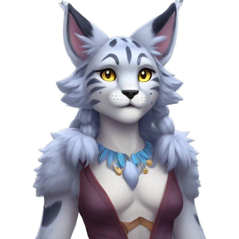 Anthro Sona Lynx-Fakémon Full Body emoji