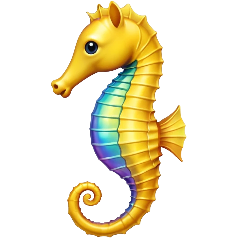 Seahorse yellow emoji