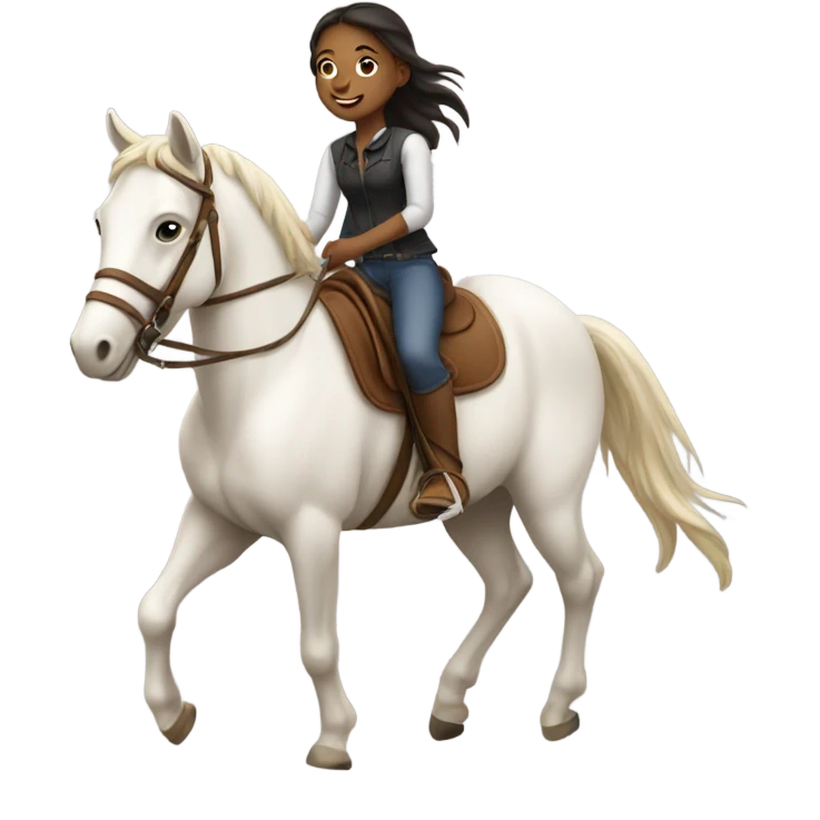 Girl riding horse emoji