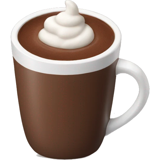hot chocolate  in a mug emoji