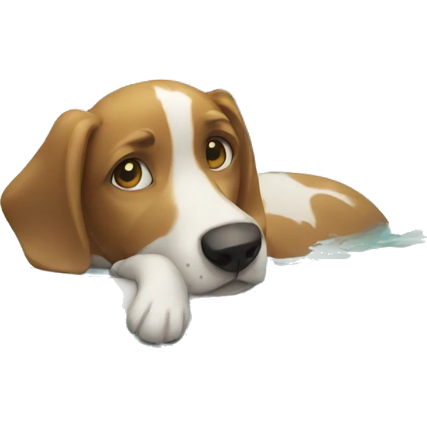 Dog in a pool emoji