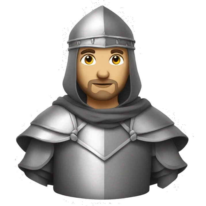 white and grayscale medieval he emoji