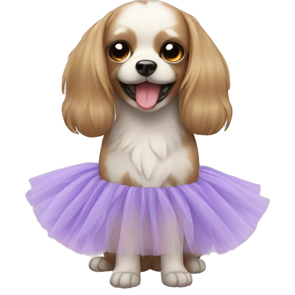 Dog with tutu emoji