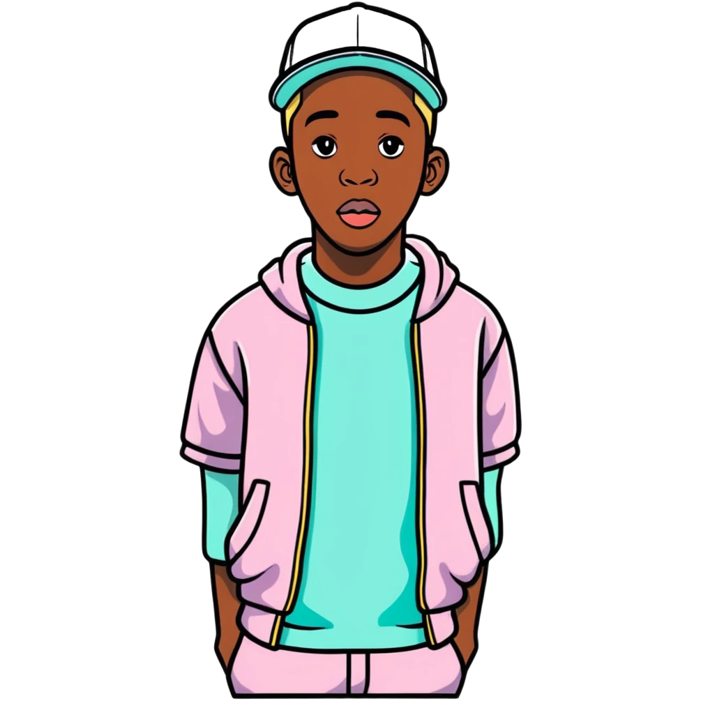 Tyler the Creator wearing his pastel CHROMAKOPIA outfit emoji