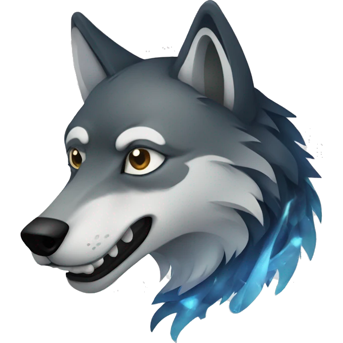 Wolf with hypno spiral emoji