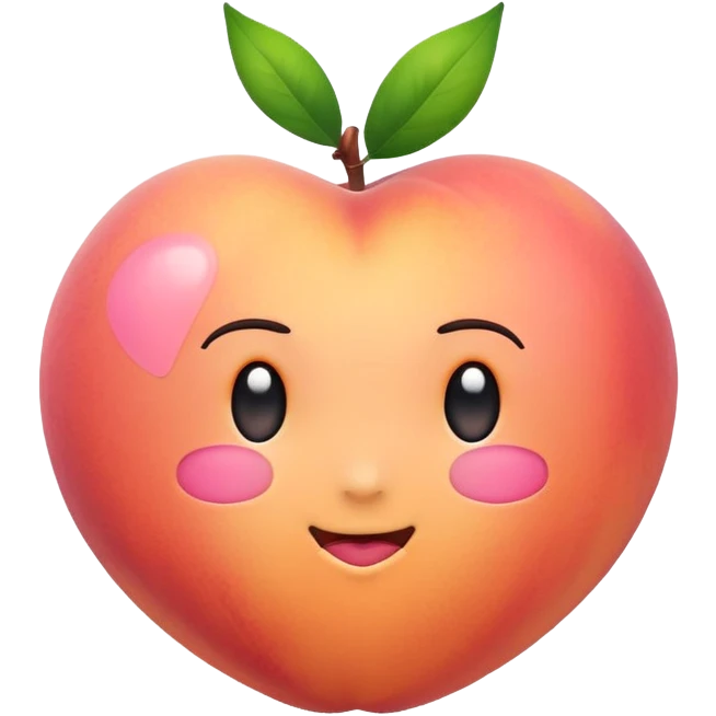 cartoon peach emoji with a heartbeat line emoji