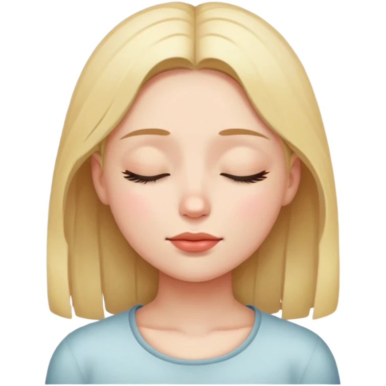 balancing girl with closed eyes emoji