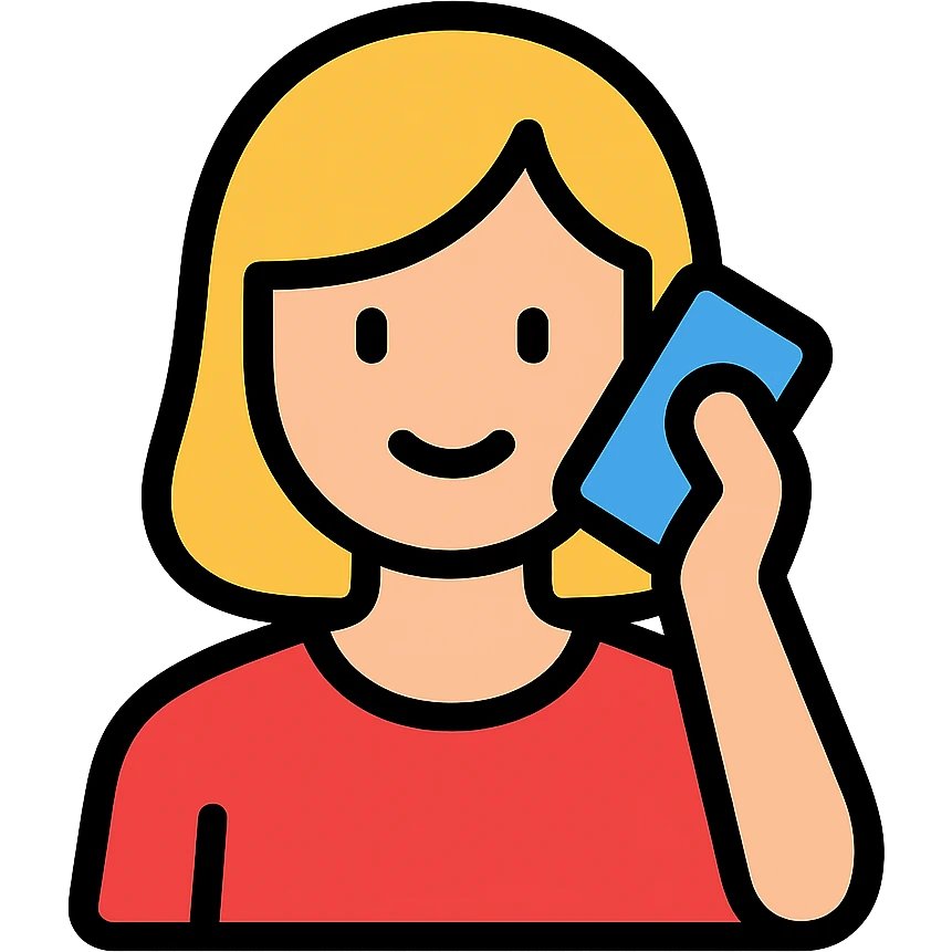 colored icon of a woman talking on the phone emoji