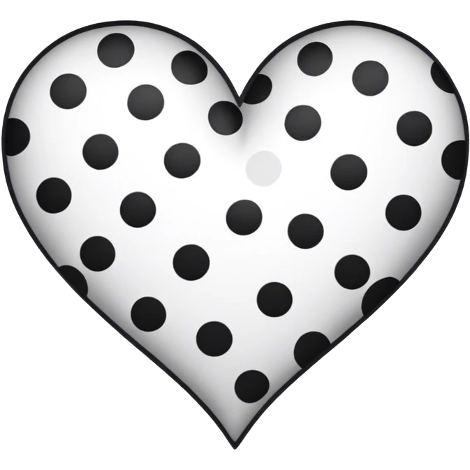 Black and white spotty heart emoji