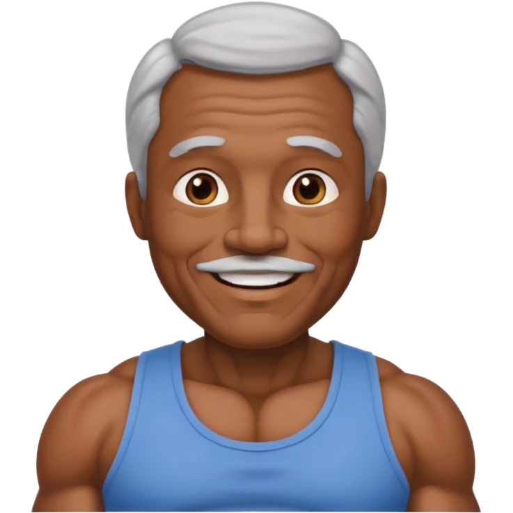 Grandpa that has muscles and is pregnant and is brown emoji